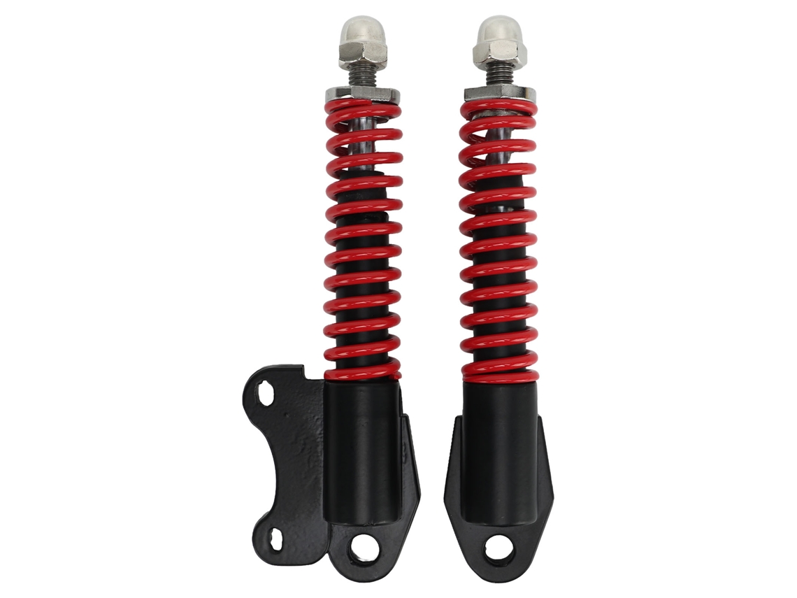 2026-amortiguador De Patinete Resorte Acero Inoxidable Negro Rojo Estable Horquilla Delantera Para Patinete 8/10 Pulgadas
