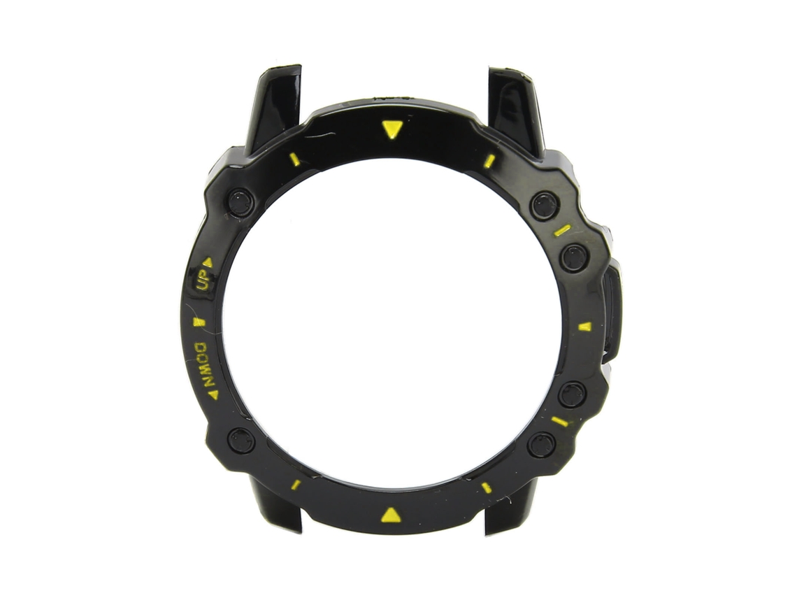 Funda protectora resistente a impactos con marco completo para Amazfit Falcon, negra y amarilla