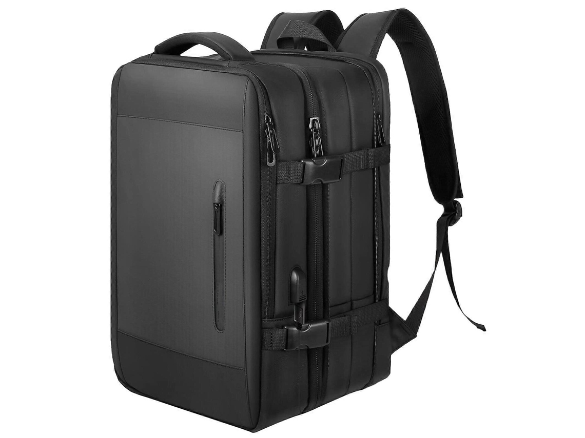Mochila funcional de gran capacidad con compartimento seguro para portátil, ideal para viajes, desplazamientos diarios y salidas. Color: Negro.
