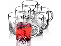 Juego de 6 tazas de té y café Kadax de 230 ml con asas