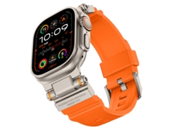 Correa XIAOMOYU para Apple Watch de 44/45/46/49 mm (Titanio Naranja)