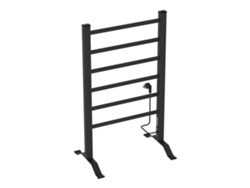 Radiador toallero eléctrico Savitaipale 100W 6 barras aluminio 85x55cm - Negro PRO.TEC
