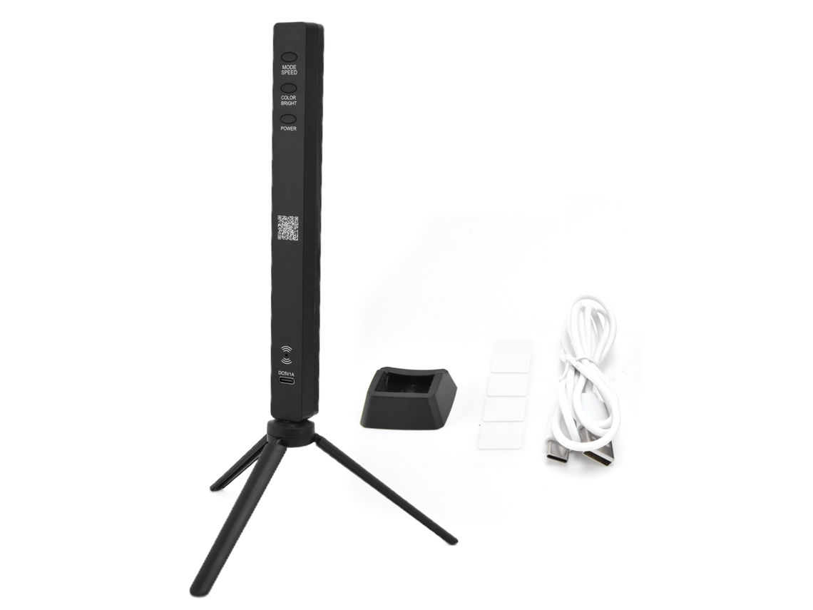 2026-luz De Ritmo Rgb Colorida 3d 32led Control App Bluetooth Usb Carga Control Por Voz Barra De Luz