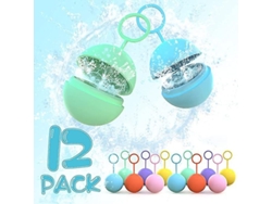 12 Globos De Agua De Silicona Reutilizables, De Fácil Inflado, Para Niños Y Adultos.