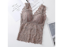2026-top Crop Para Mujer Verano Sin Costuras Con Encaje Sexy Y Espalda Bonita Tirantes Anchos Soportados Rejilla Talla Grande