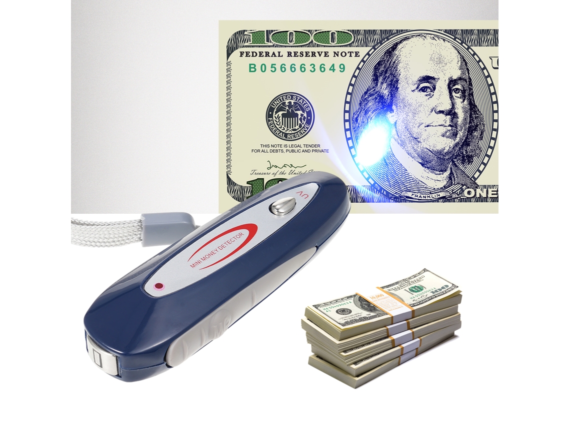 Detector Portátil De Billetes Falsos Con Luz Uv Y Alarma Magnética Para Usd, Eur Y Libras Esterlinas.