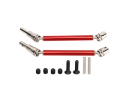 Mali eixo de Transmissão Dianteiro e Traseiro Metal Aço para Carros de Controle Remoto Arrma Série 1/10 Vermelho 2pcs