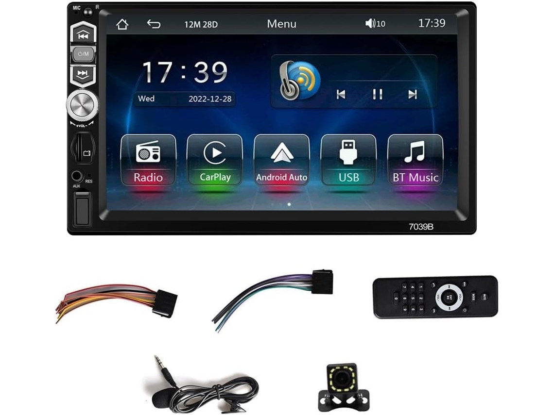 Autoestéreo Din Simple Carplay Android Autoestéreo Espejo