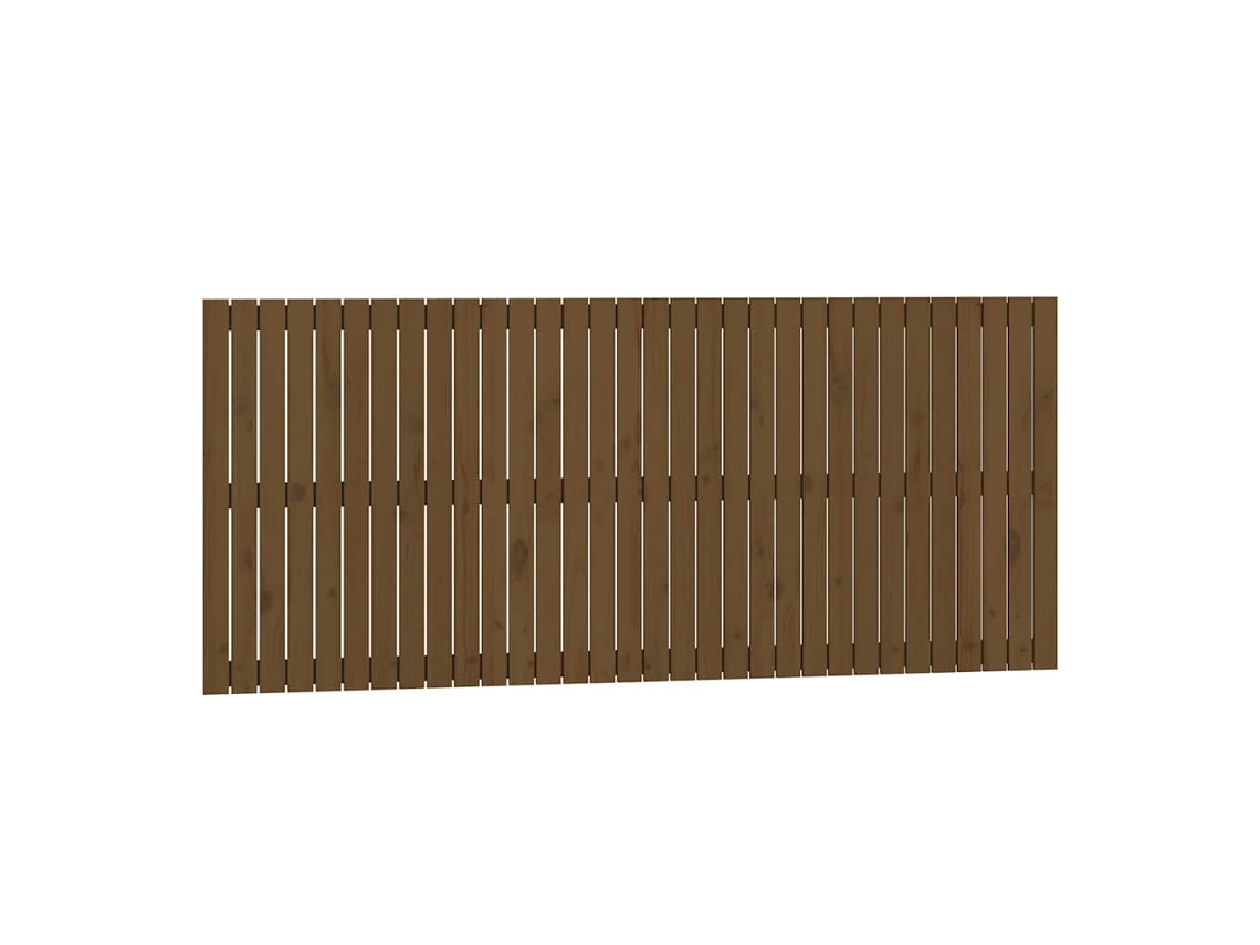 Maison Exclusive - Cabecero Cama Pared Madera Maciza Pino Marrón Miel 204x3x90 Cm