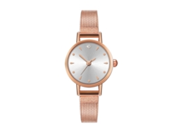 Reloj De Pulsera Sencillo E Informal Con Correa De Malla, De Cuarzo Blanco, E18-w