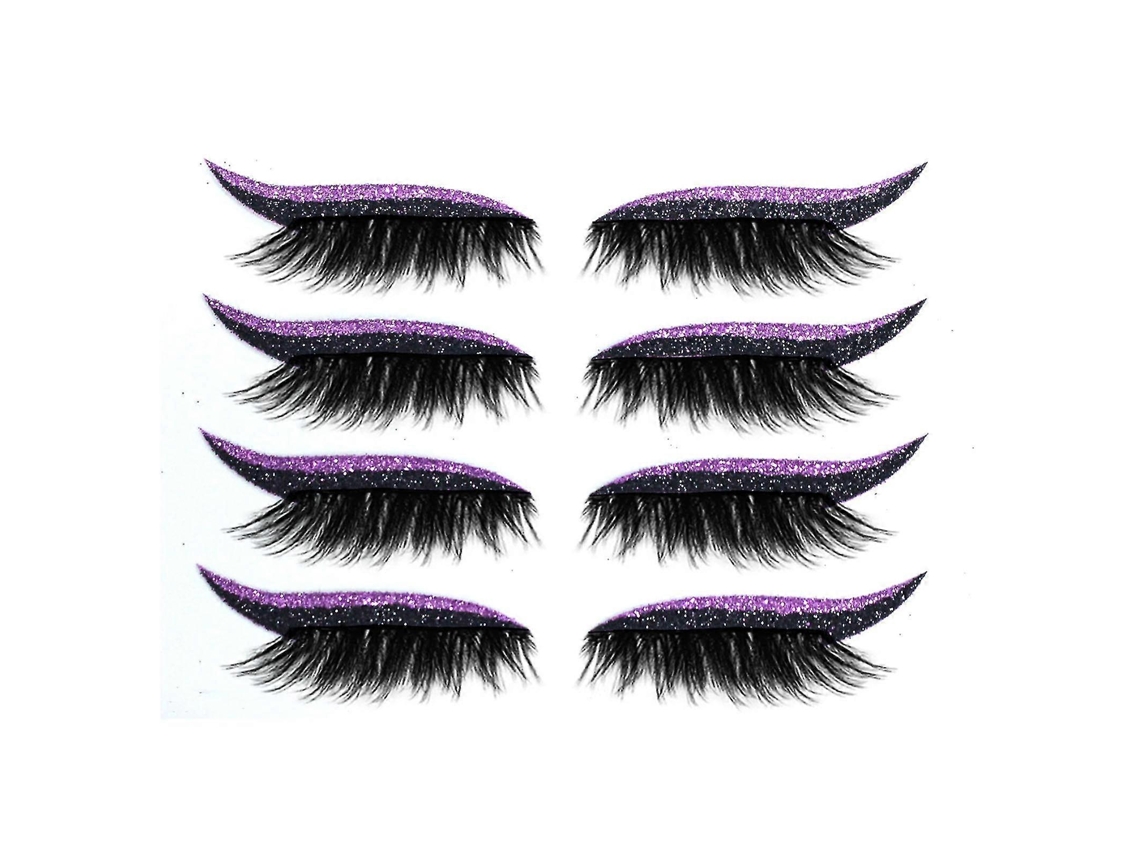 4 pares de adhesivos reutilizables para párpados y pestañas, maquillaje instantáneo y fácil de aplicar. Rosewell