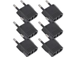 Juego De 6 Adaptadores Americanos De Cobre, Compactos Y Portátiles, Accesorios Para Viajes, Hogar Y Oficina.