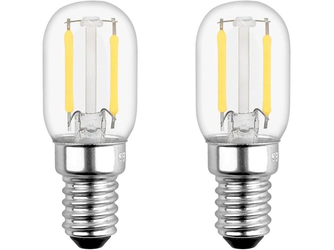 Bombilla Led E14 De 2w Para Frigorífico, Equivalente A 15w, Blanco Cálido 2700k, Paquete De 2 clase A++