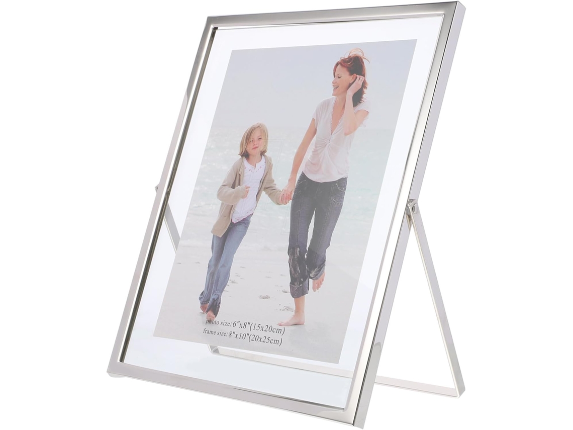 Elegante Sencillo Marco Fotos Cristal Transparente Decoración Hogar Soporte Flores Secas Cuadros Escritorio