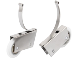 Polea Para Puerta Corredera Con Placa Superior Metálica Y Rueda Simple De 75 Mm X 42 12 2 Piezas