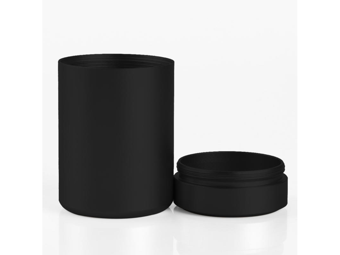 Mini Caja De Té De Metal Negra, Contenedor Portátil Pequeño