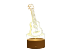Luz Noturna Led - Guitarra - Usb Monocromático (Luz Quente) JEIIBRZUI