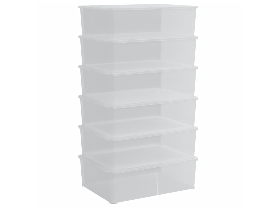 Maison Exclusive - Cajas De Almacenaje Apilables 6 Uds Plástico 25 L