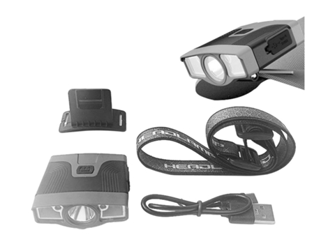 Linterna Frontal con Clips Linterna Recargable Manos Libres Linterna Frontal Liviana para Sombreros para el Sol Gorras de B TURMIN