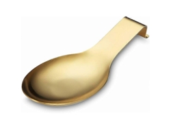 Reposo Cuchara Oro Mate Acero Inoxidable Para Estufa, Portavasos Cocina 25cm
