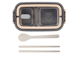 Fiambrera Bento De 2 Capas, 1400 Ml, De Acero Inoxidable, Con Compartimentos Aislados Y Sellados, Ideal Para La Oficina, Color Caqui.