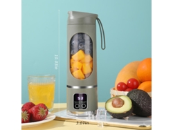 Batidora Verde 450ml 12 Cuchillas C  Pantalla Led Recargable Para Casa Deportes Exterior