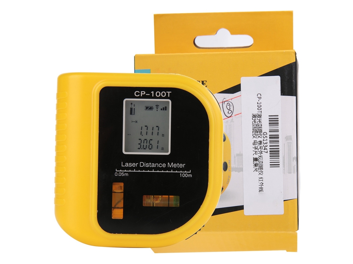 Medidor De Distancia Láser Digital Con Pantalla Lcd, Herramienta De Medición Cp-100t