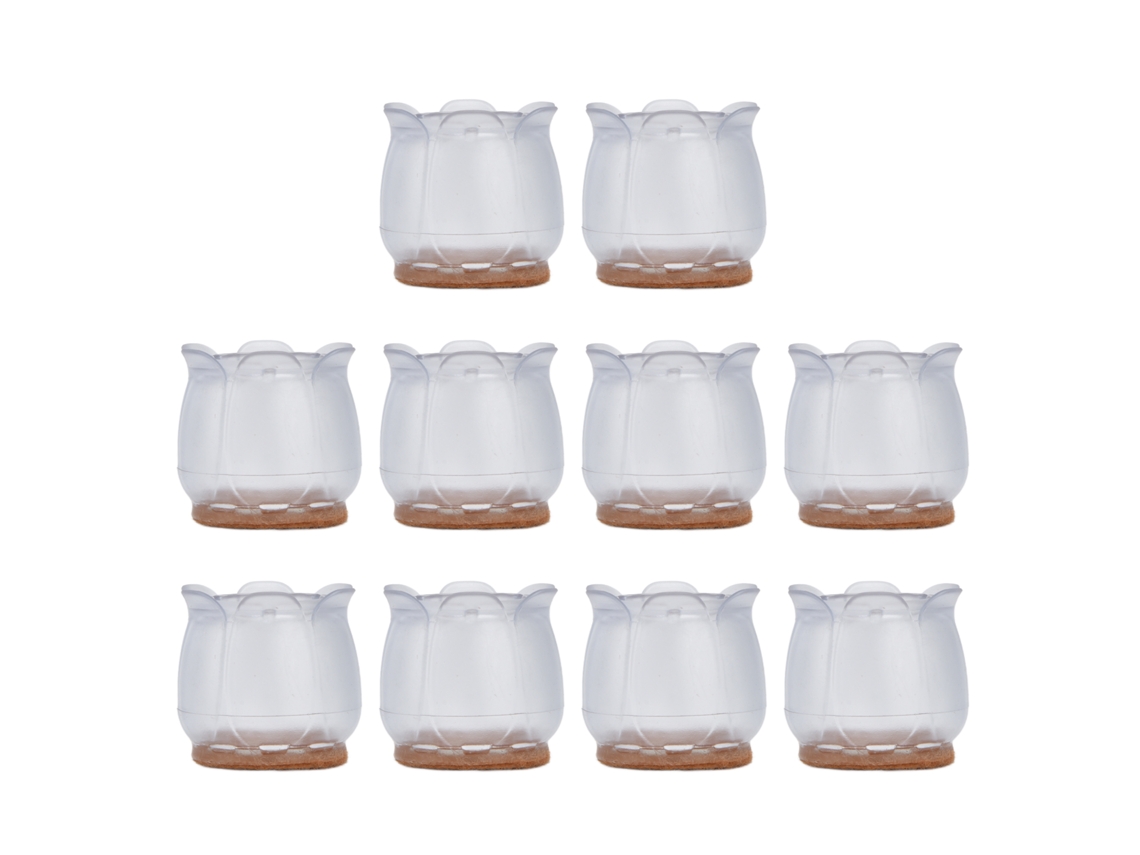 10 Protectores De Goma Para Patas De Muebles Con Fieltro Antideslizante Para Sillas, Mesas Y Escritorios.
