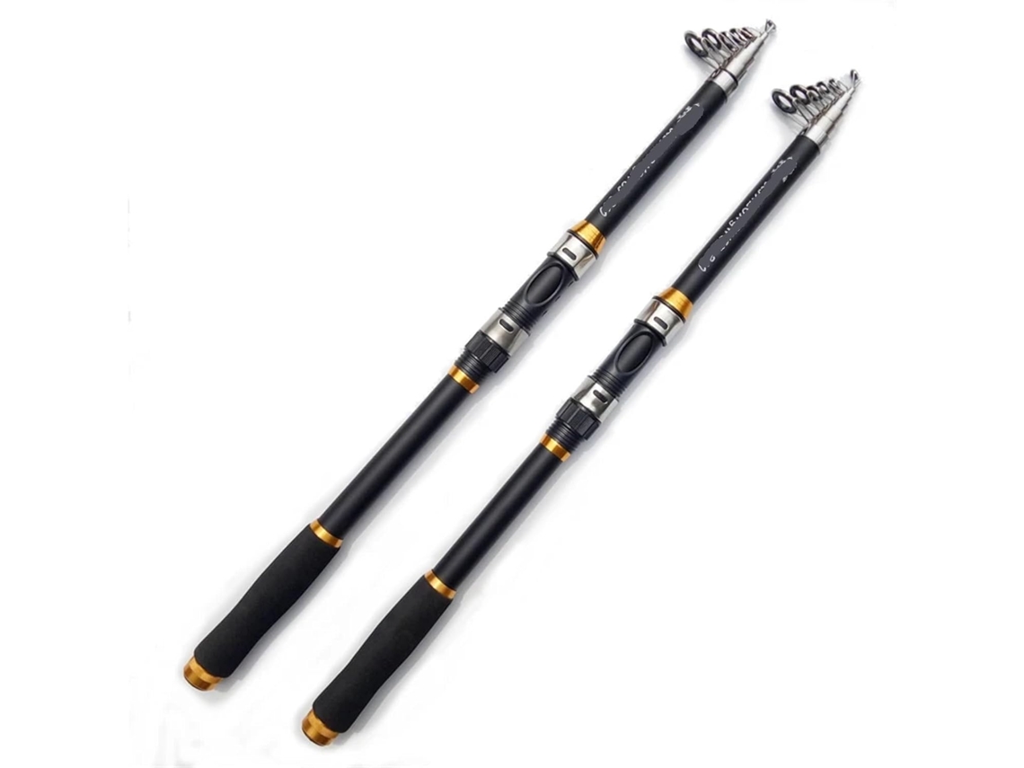 Caña De Pescar Telescópica Profesional Fibra Carbono 2,1 A 3,6 M, Accesorio Portátil Para Spinning, Ideal V...