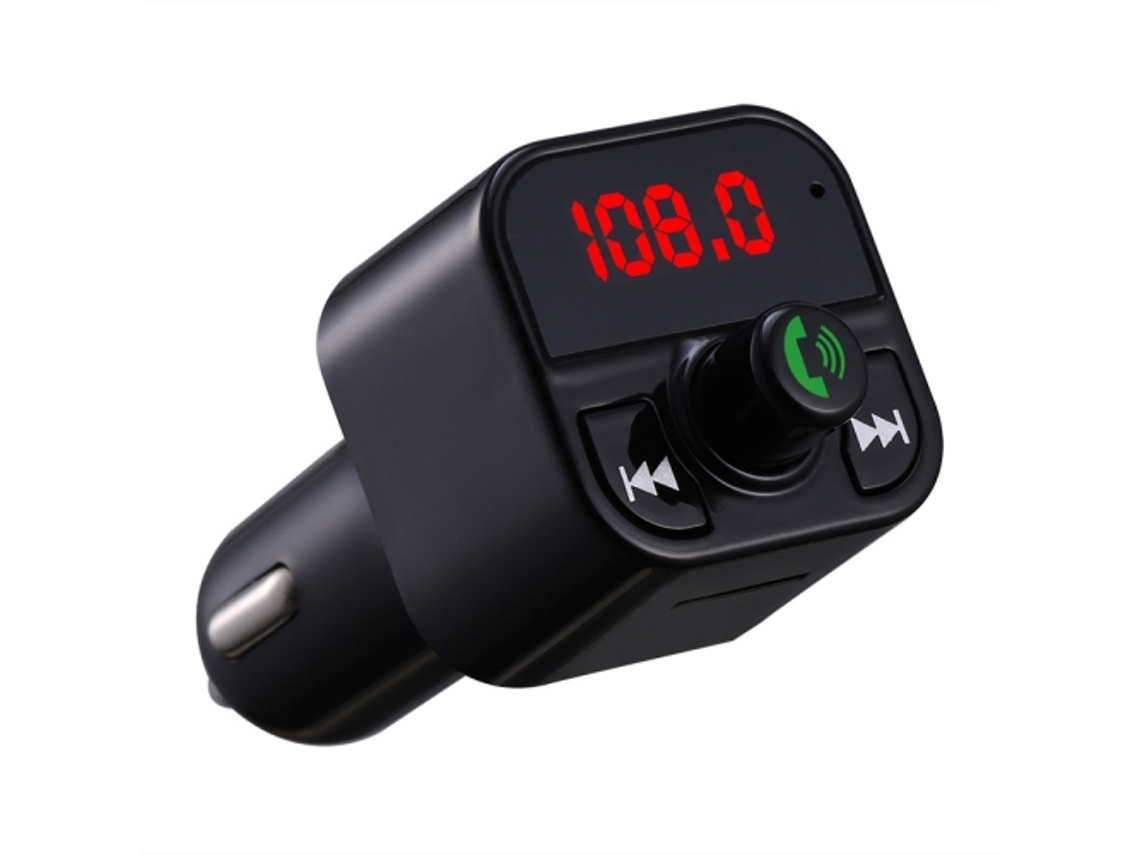 Transmisor FM Adaptador Bluetooth Fwinl X5 Kit manos libres para coche Transmisor FM Receptor de audio inalámbrico Reproductor MP3 automático Doble USB