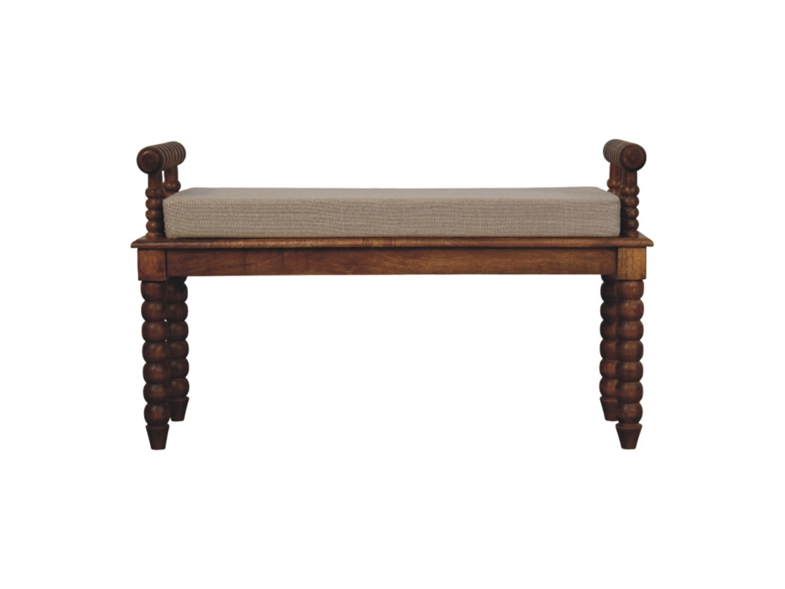 Banco De Madera Maciza Linen Mud En Roble Ámbar