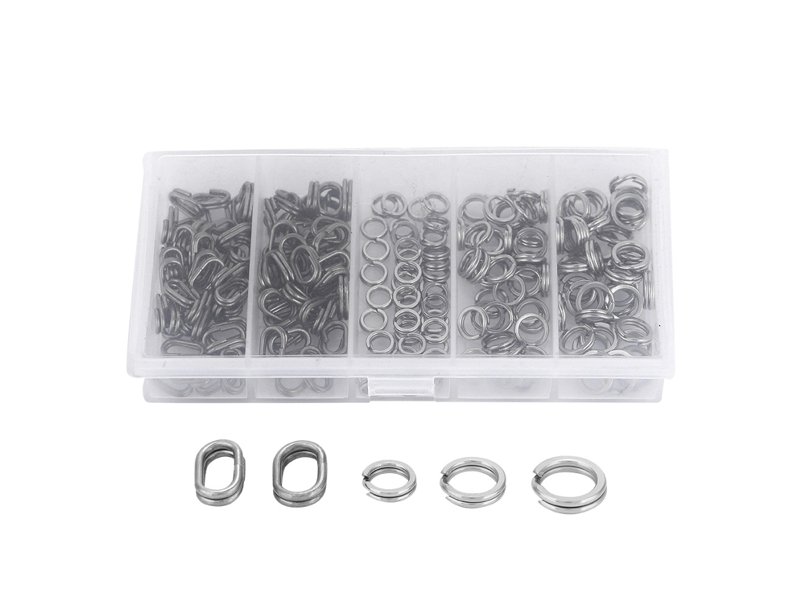200 Anillos Separadores Dobles De Acero Inoxidable Para Señuelos De Pesca.