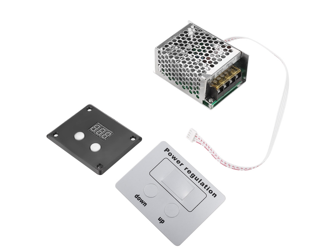 Regulador De Voltaje Scr Digital 4000w Control De Velocidad Atenuador Termostato Ca