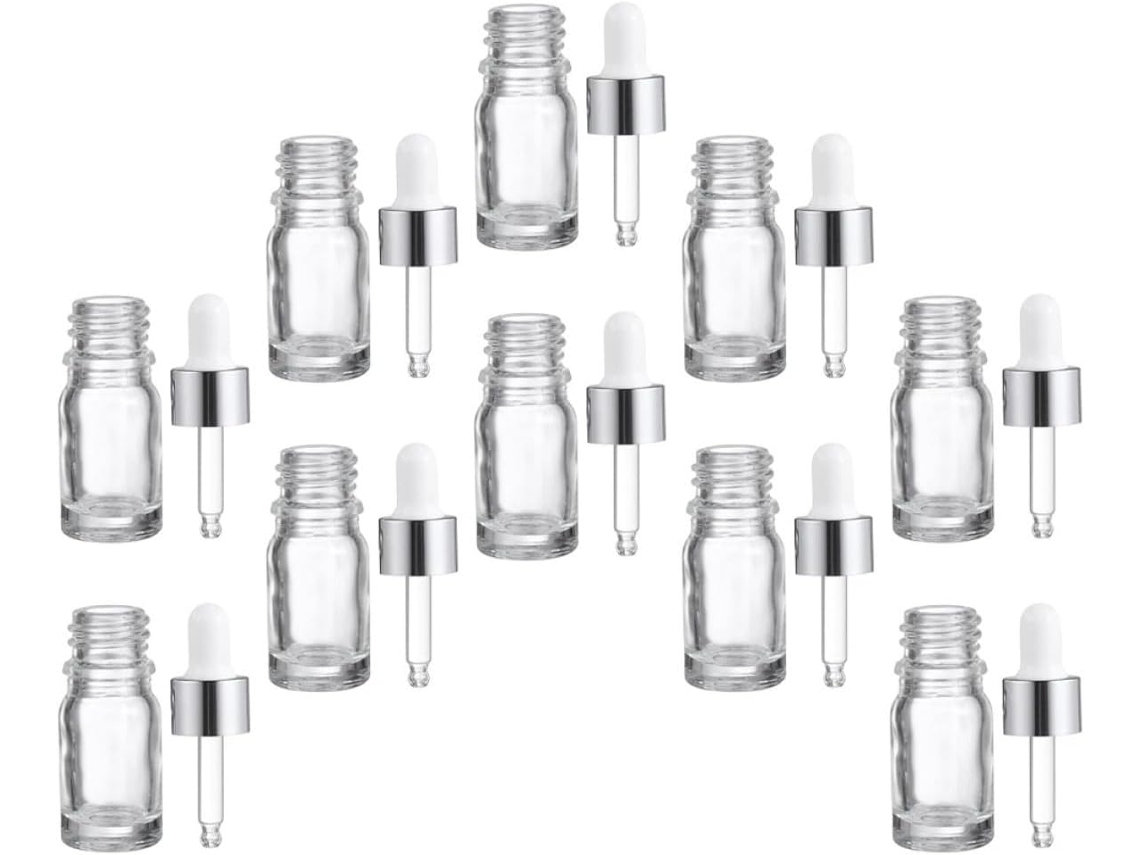 Flacons Compte, Gouttes Réutilisables En Verre 5ml Lot De 10 Para Stockage D'huiles Esencialles ...