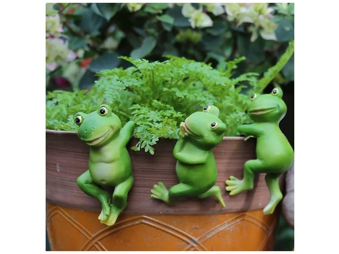 Juego De 3 Ranitas Colgantes Adorables Para Decorar Mini Estanques, Jardines Y Macetas (2025)