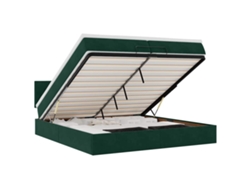 Maison Exclusive - Estructura De Cama Otomana Colchones Terciopelo Verde Oscuro