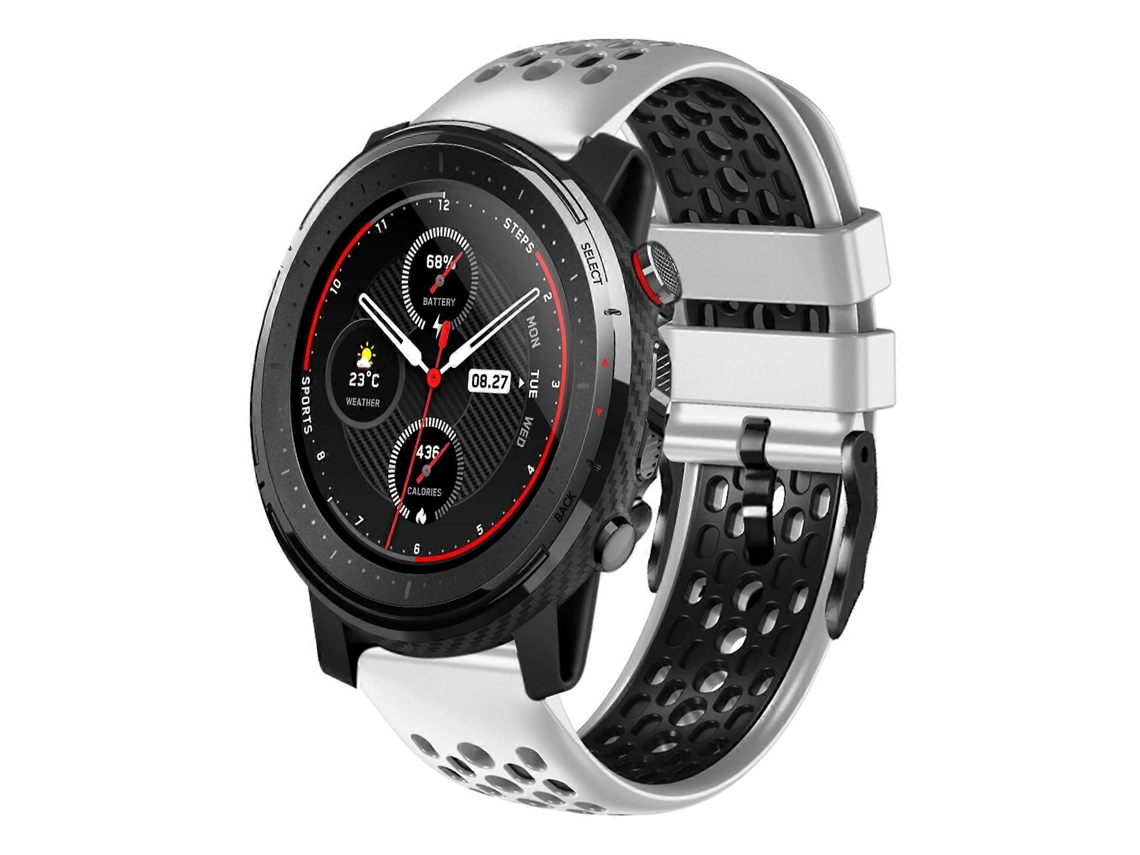 Pulsera de silicona bicolor transpirable de 22 mm para Amazfit 3