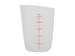 Vaso Medidor De Silicona Suave Y Transparente De 250 Ml Para Cocina Y Cócteles.