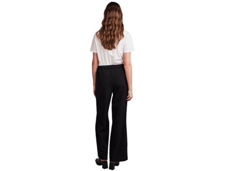 Calça PIECES Calças De Cintura Alta Bossy Wide Leg Fit Preto M / 32 Mulher