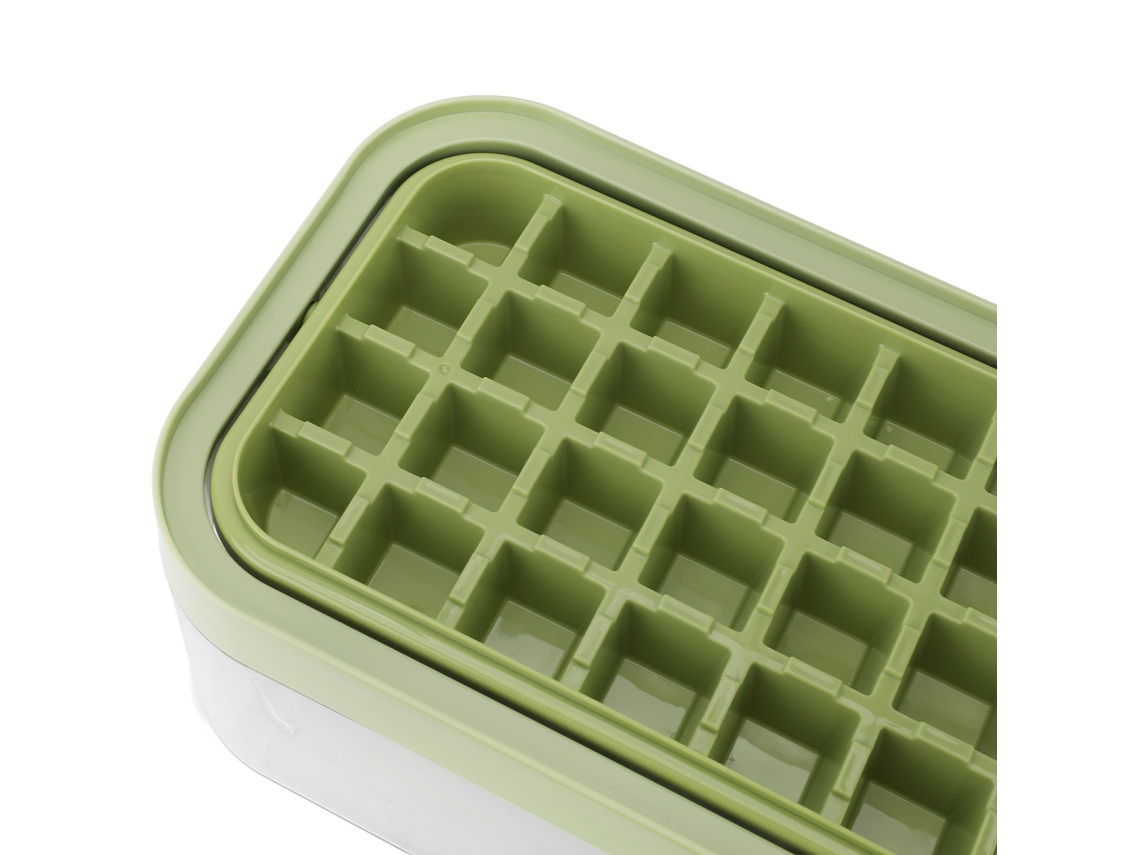 Bandeja Para Cubitos De Hielo Con 32 Compartimentos, Tapa, Caja Y Pala Para Hielo, Apta Para Congelador.