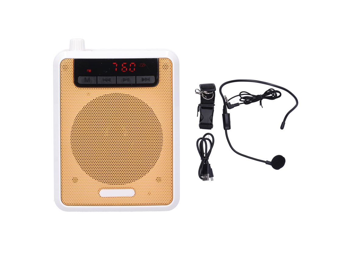 Micrófono amplificador de voz para profesores con cable y recargable