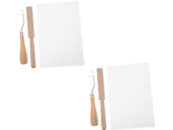 Kit De 2 Piezas Para Tejer Alfombras A Crochet Con Herramientas, Juego De Bordado Y Accesorios Para Tejer Y Hacer Alfombras.