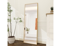 Espejo De Pie 177 X 77 Cm,espejo Rectangular De Suelo Con Marco De Aleación De Aluminio, Ideal Para Dormitorio, Vestidor, Salón – Diseño Moderno, Dorado
