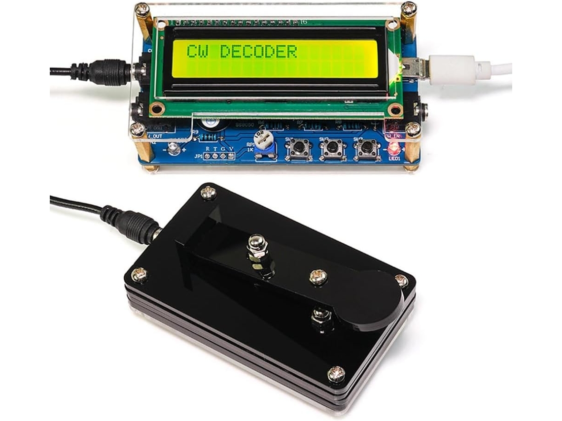 Kit Decodificador De Código Morse Cw Mejorado Con Pantalla Lcd Digital Y Teclado.