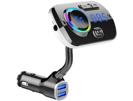 Transmisor FM inalámbrico Bluetooth Reproductor de MP3 para coche Reproducción de disco tf U CZ-MP3-12 Negro PETHUEL