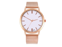 Reloj Analógico De Cuarzo Zhoulianfa De Estilo Casual Con Correa De Malla (oro Rosa)
