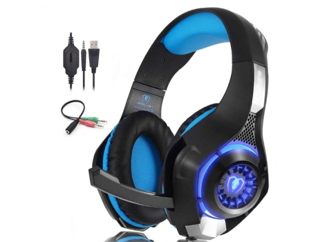 CHRONUS YXEJ230215 Auriculares para Juegos, Auriculares estéreo PS4 con Sonido Envolvente de Graves Profundos de 3,5 mm, Negro