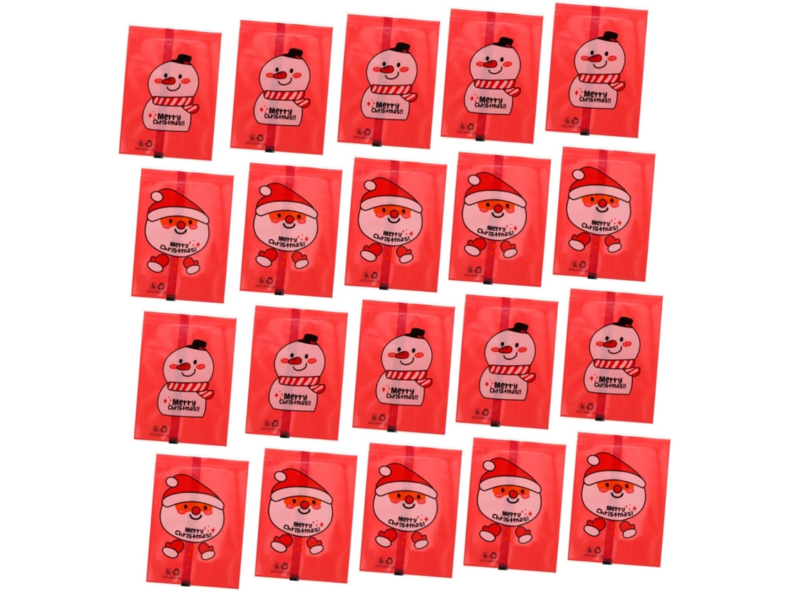 100 Bolsas de Regalo para Dulces Navideños, con Cierre Termosellado, Ideales para Fiestas y Regalos - Gokoco
