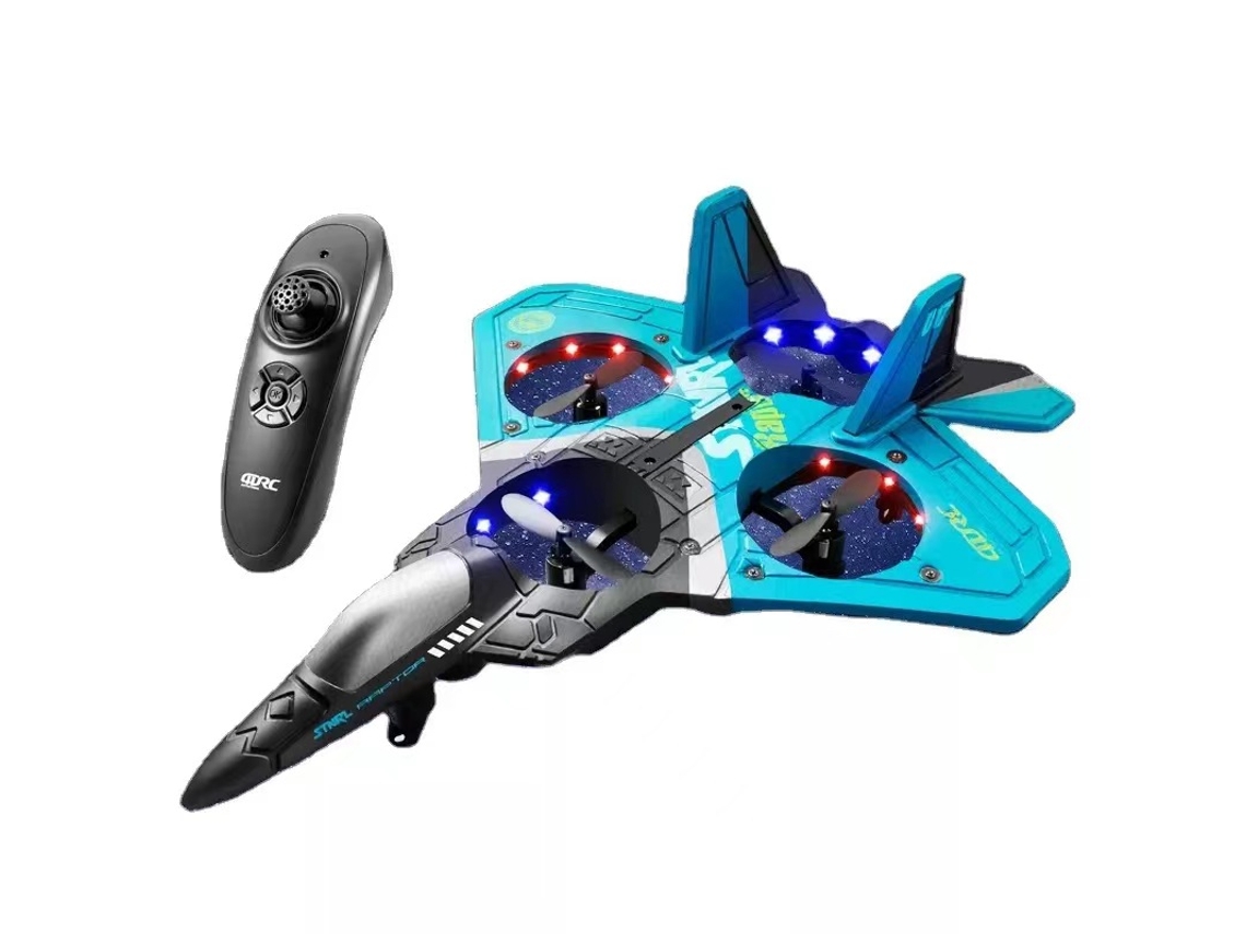 Avión teledirigido V17, dron de espuma EPP Bestvite (batería de 15 min, azul)