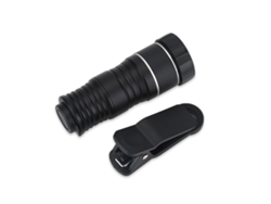 Monocular Telescopio Para Teléfono 12x Mini Portátil Exterior Universal Clip Smartphone Plata